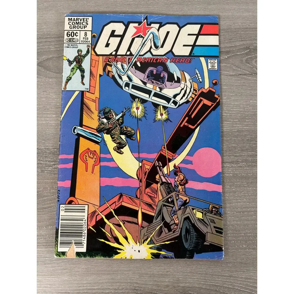 Marvel Comics G.I.Joe  Real American Hero Issue #8 First Print Newsstand Edition